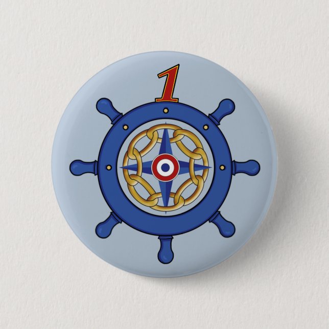 Rudder Logo Badge Button (Vorderseite)