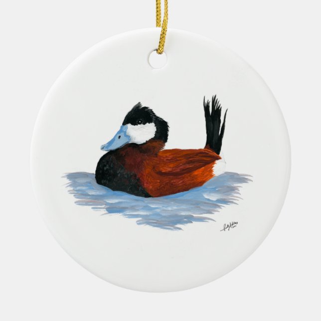 Ruddy Duck Keramik Ornament (Vorne)