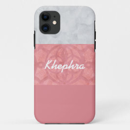 Ruddy Pink Batik Gray Name Case-Mate iPhone Hülle
