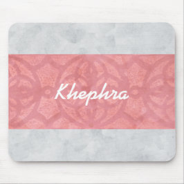 Ruddy Pink Batik Gray Name Mousepad