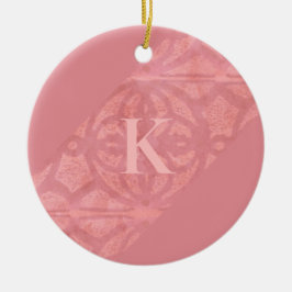 Ruddy Pink Batik Letter Keramik Ornament