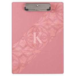 Ruddy Pink Batik Letter Klemmbrett