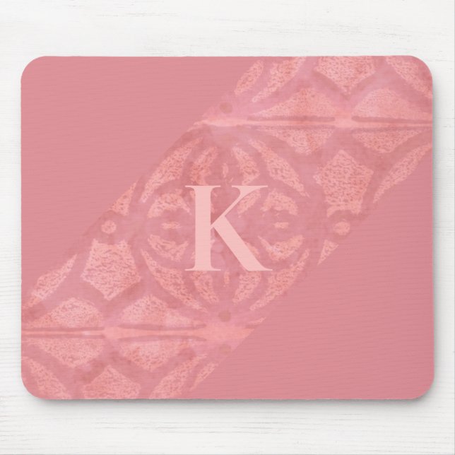 Ruddy Pink Batik Letter Mousepad (Vorne)