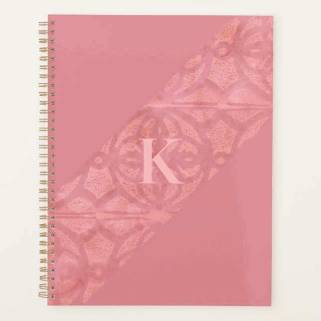 Ruddy Pink Batik Letter Planer (Vorderseite)