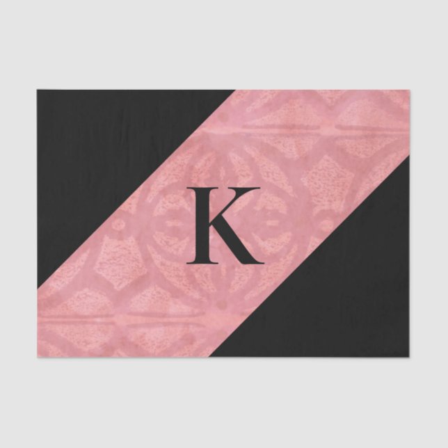 Ruddy Pink Batik Letter Seidenpapier (Vorderseite)