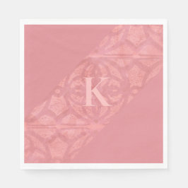 Ruddy Pink Batik Letter Serviette