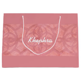 Ruddy Pink Batik Name Mit Monogramm Große Geschenktüte
