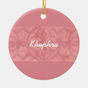 Ruddy Pink Batik Name Mit Monogramm Keramik Ornament