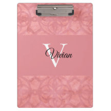 Ruddy Pink Batik Name Mit Monogramm