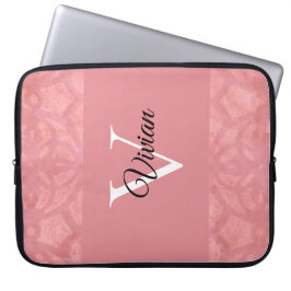 Ruddy Pink Batik Name Mit Monogramm Laptopschutzhülle