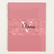Ruddy Pink Batik Name Mit Monogramm