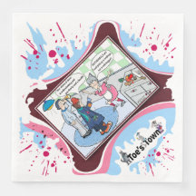 Rude Beggar | Literal Wordplay Humor Dinner Napkin