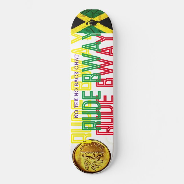 RUDE BWAY OFFIZIELL 8 1/4" Skateboard Deck (Vorderseite)