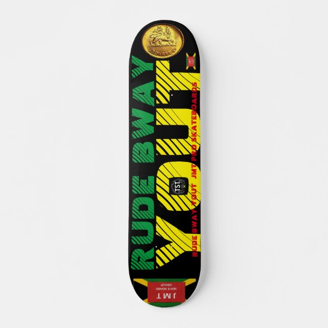 RUDE BWAY YOUT JMT 7 3/4" Skateboarddecke Skateboard (Vorne)