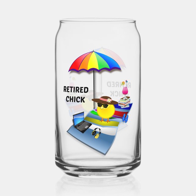 Rüde Chick, immer so Niedlich, Dosenglas (Vorderseite)