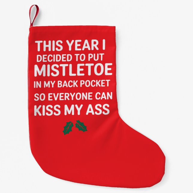 Rude Christmas Funny Weihnachten Unglaublich witzi Kleiner Weihnachtsstrumpf (Vorderseite)