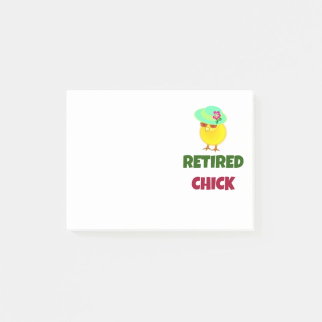 Rüde Küken, oh, so niedlich Post-it Klebezettel (Vorderseite)