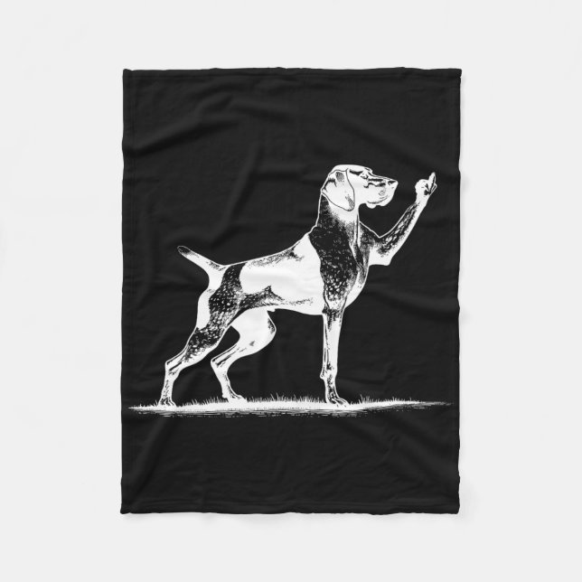Rude Pointer Dog Hole German Shorthhaden Pointer D Fleecedecke (Vorderseite)
