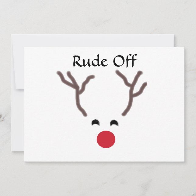 Rude von Rentiereinladungen Einladung (Vorderseite)