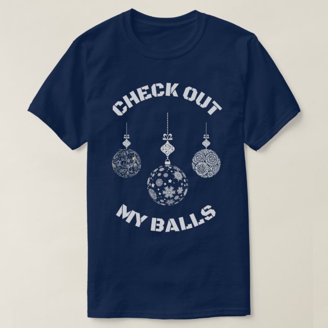 Rude Weihnachten Karo aus meinen Ballen T-Shirt (Design vorne)