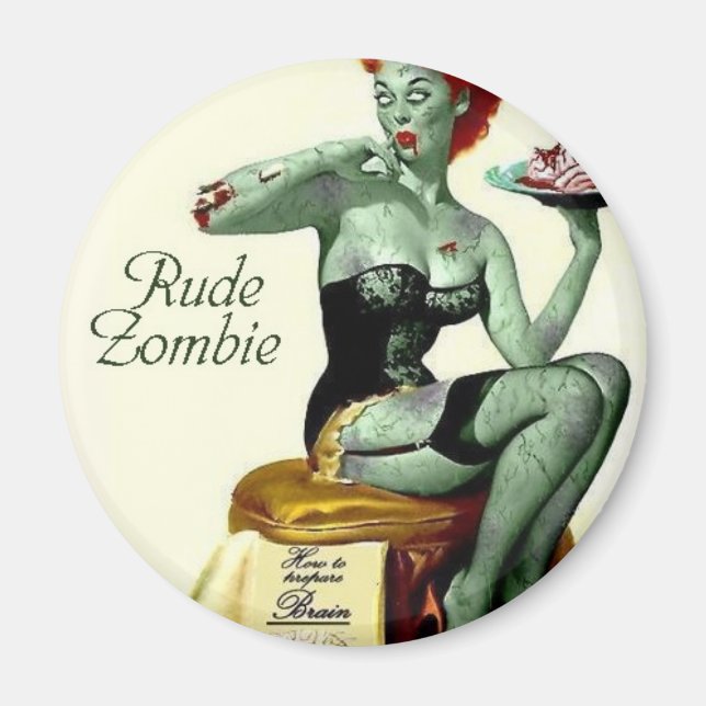 Rude Zombie "The First Bite" Magnet (Vorne)