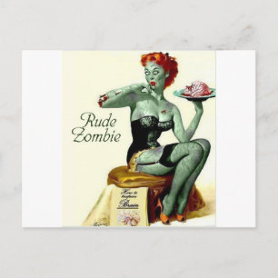 Rude Zombie "The First Bite" Postkarte