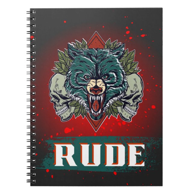 Rudel, Schädel und Bär Notizblock (Vorderseite)