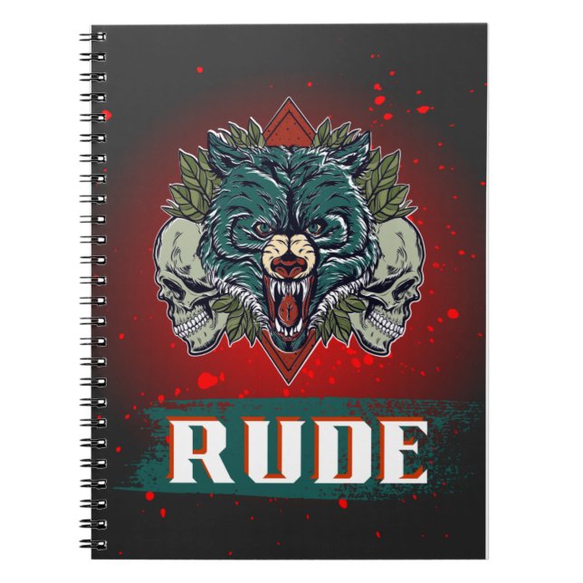 Rudel, Schädel und Bär Notizblock (Vorderseite)