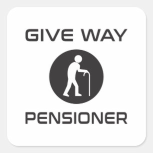 Ruder Grandpa Rente Funny Gift Idee Quadratischer Aufkleber