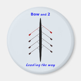 Ruderbogen und zwei führen den Weg Magnet