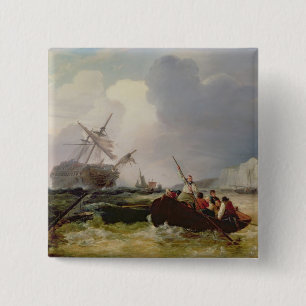 Ruderboot, das zur Hilfe eines Mann-o' Krieges in Button