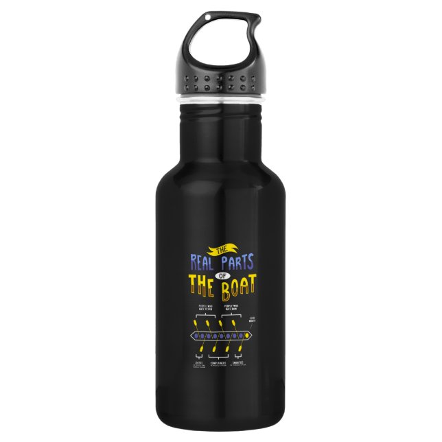 Ruderboot Edelstahlflasche (Vorderseite)