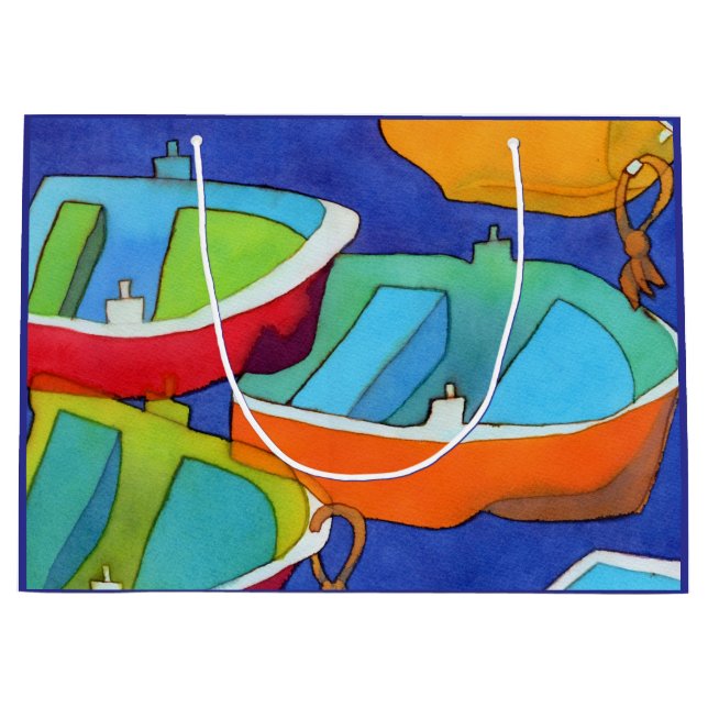 Ruderboot-Geschenktasche - groß, matt Große Geschenktüte (Vorderseite)