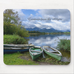 Ruderboote am See - Allgäu Mousepad