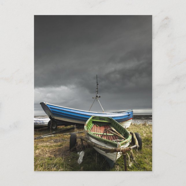 Ruderboote am Ufer | England Postkarte (Vorderseite)