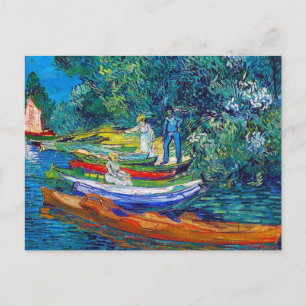 Ruderboote an den Ufern des Oises Postkarte