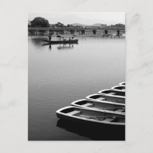 Ruderboote: Arashiyama, Kyoto, Japan Postkarte