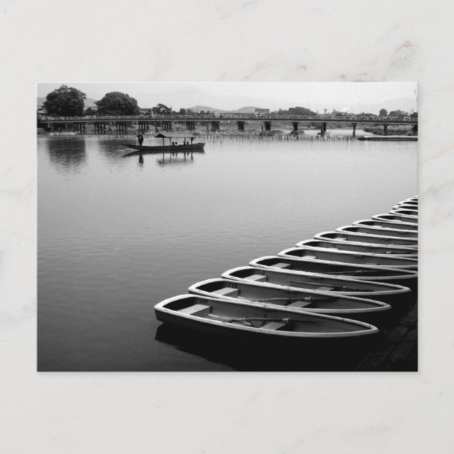 Ruderboote: Arashiyama, Kyōto Postcard Postkarte (Vorderseite)