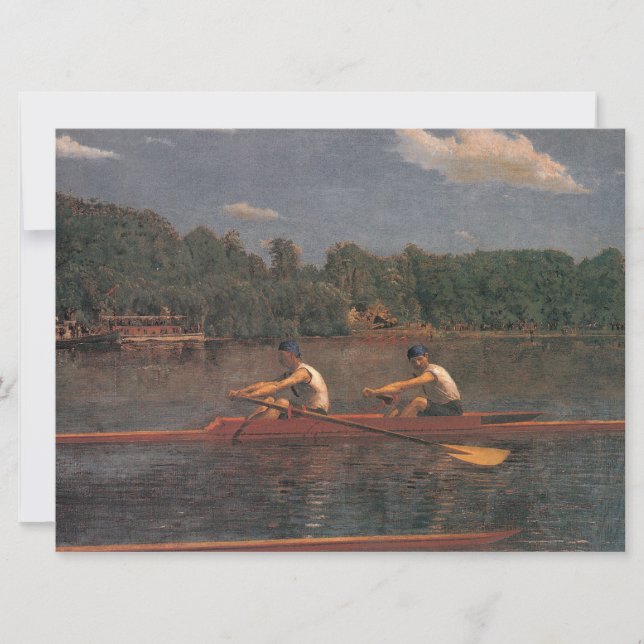 Ruderbootrennen am Fluss Karte (Vorderseite)