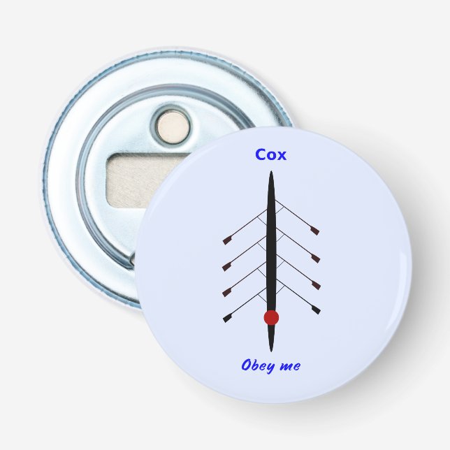 Rudercox gehorchen mir blau flaschenöffner (Vorderseite)