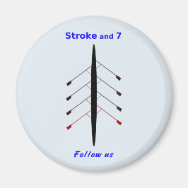 Ruderhub: sieben Sitze Magnet