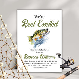 Rudern begeistert Big Fish Fisherman Baby Shower Einladung