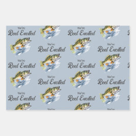 Rudern begeistert Big Fish Fisherman Baby Shower Geschenkpapier Set