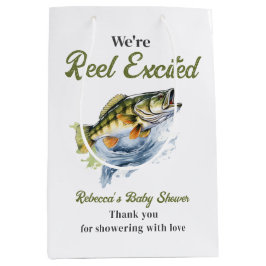 Rudern begeistert Big Fish Fisherman Baby Shower Mittlere Geschenktüte