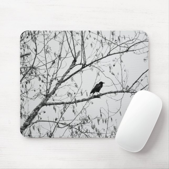 Rudern in einem Birkenbaum Mousepad (Mit Mouse)