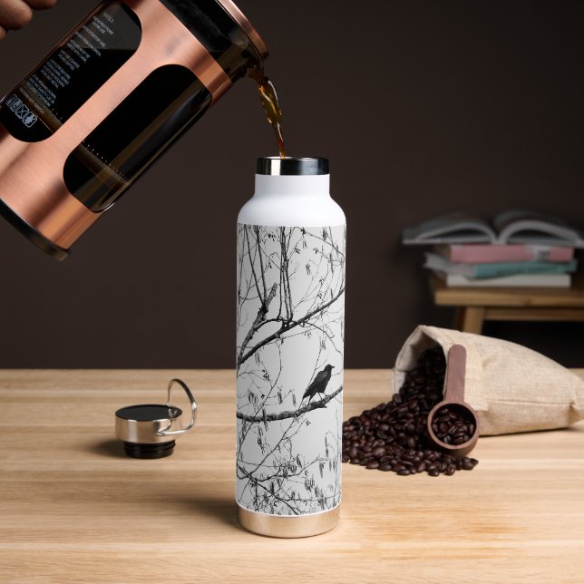 Rudern in einem Birkenbaum Trinkflasche (Kaffee)