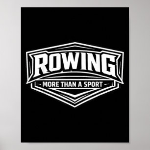 Rudern mehr als nur Sport Rudermannschaft Ruderer Poster