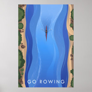 Rudern Sie - Reiseplakat Poster