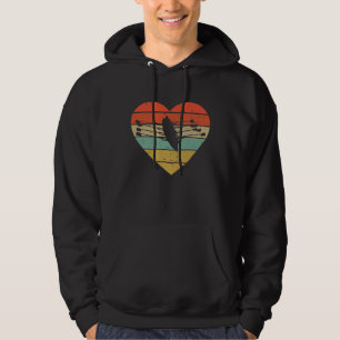 Rudern Vintages Design Retro Boat Rower Raft Herz Hoodie