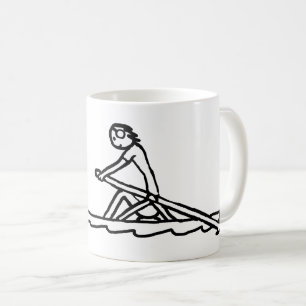 Rudernder Stickman Kaffeetasse